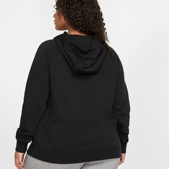 Nike Essential Black Fleece Pullover Hoodie 1X - Picture 3 of 8